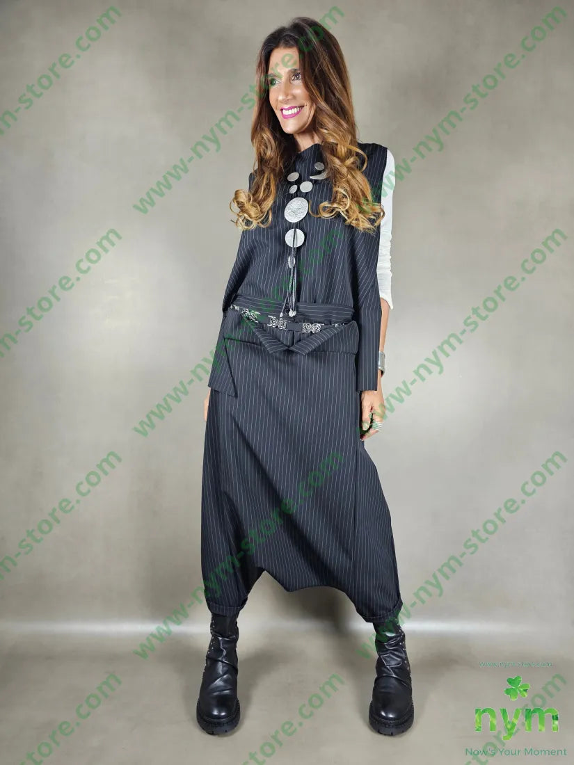 gilet gessato 93pl6ea1pl U / NERO / AI25 CAPOSPALLA