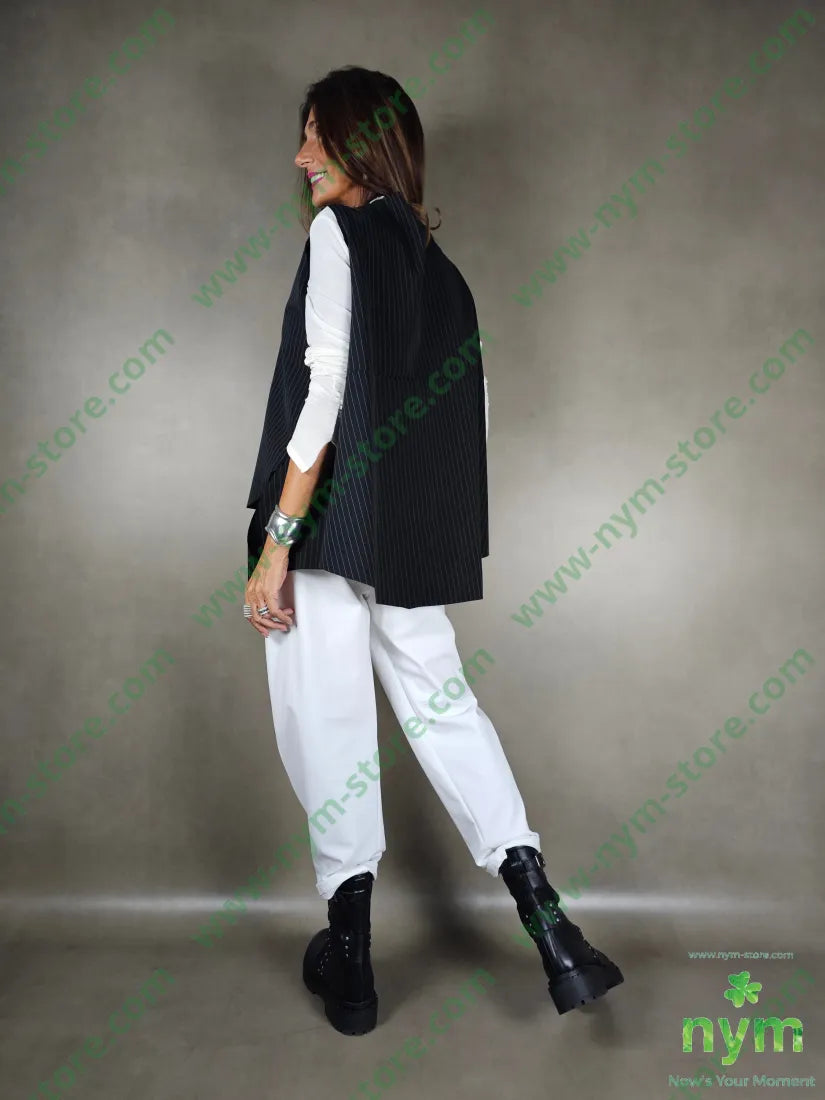 gilet gessato 93pl6ea1pl U / NERO / AI25 CAPOSPALLA