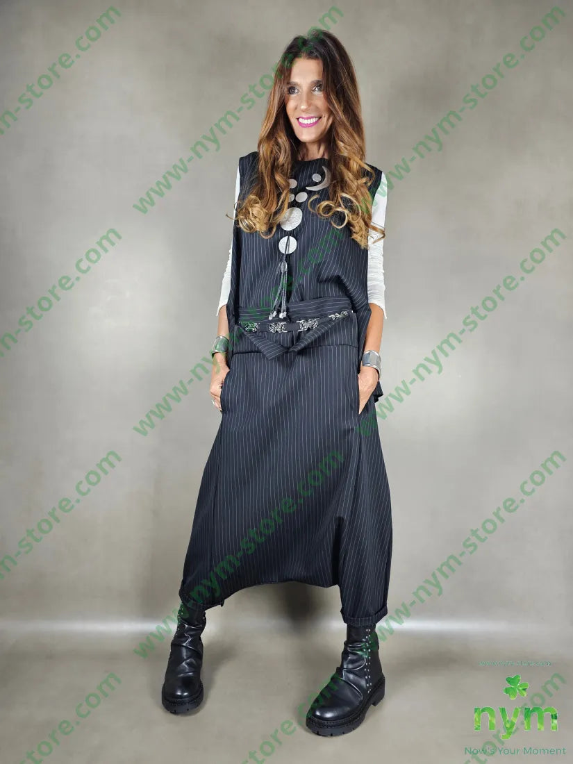 gilet gessato 93pl6ea1pl U / NERO / AI25 CAPOSPALLA