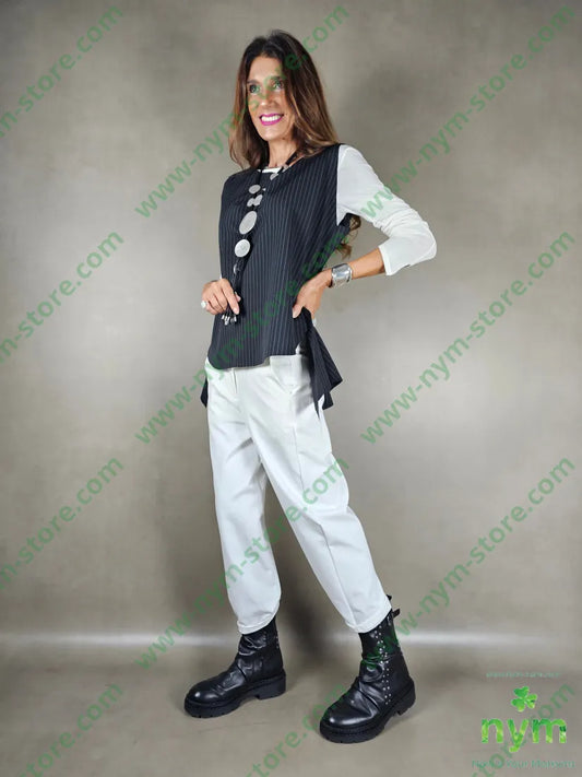 gilet gessato 93pl6ea1pl U / NERO / AI25 CAPOSPALLA