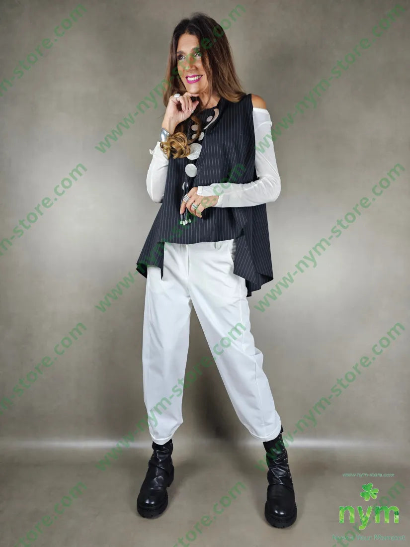 gilet gessato 93pl6ea1pl U / NERO / AI25 CAPOSPALLA