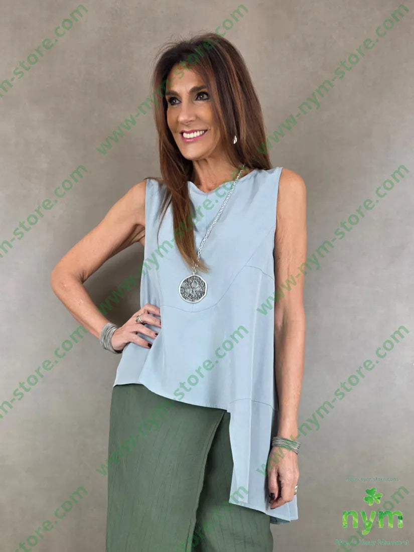 gilet girocollo corto davanti 85ly15pl U / ACQUA / PE26 CAPOSPALLA