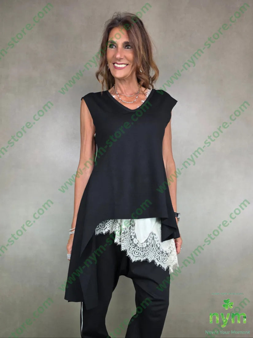 gilet in punto milano girocollo 65vi30pa5ea U / NERO / AI25 CAPOSPALLA