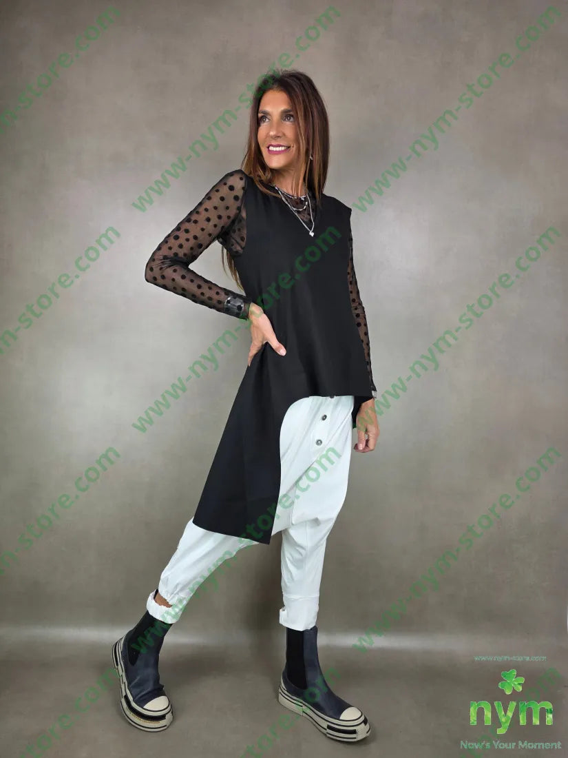 gilet in punto milano girocollo 65vi30pa5ea U / NERO / AI25 CAPOSPALLA