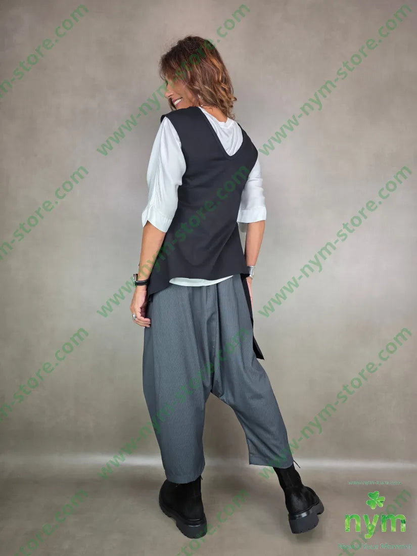 gilet in punto milano girocollo 65vi30pa5ea U / NERO / AI25 CAPOSPALLA