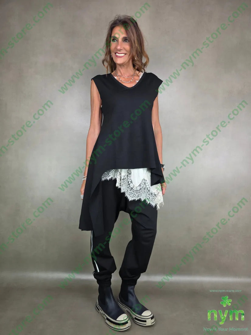 gilet in punto milano girocollo 65vi30pa5ea U / NERO / AI25 CAPOSPALLA