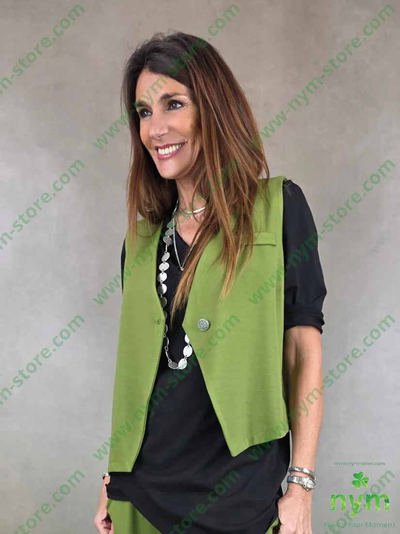 gilet irregolare pm 67vi27pa6ea 1 / VERDE / PE26 CAPOSPALLA