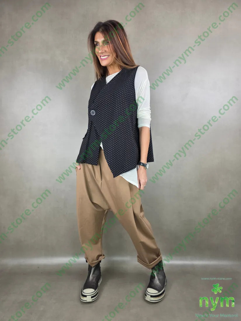 gilet jacquard un bottone 65co30ny5ea U / NERO / AI25 CAPOSPALLA