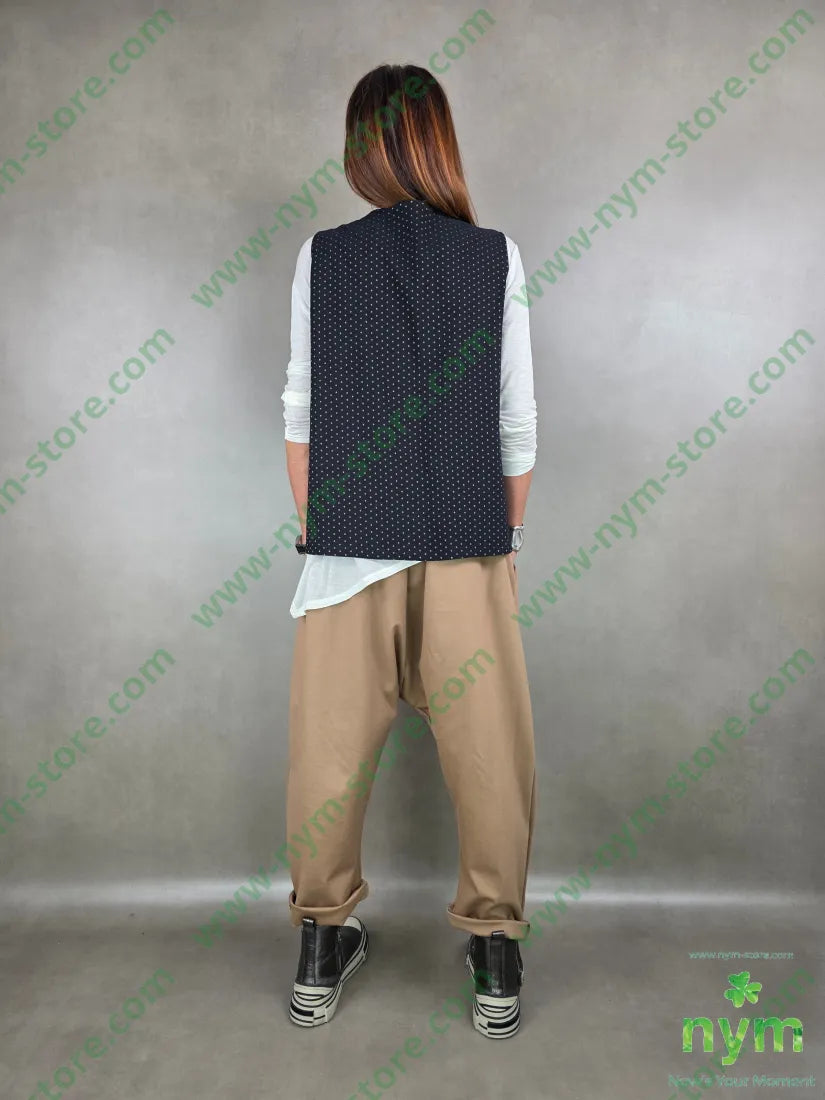 gilet jacquard un bottone 65co30ny5ea U / NERO / AI25 CAPOSPALLA