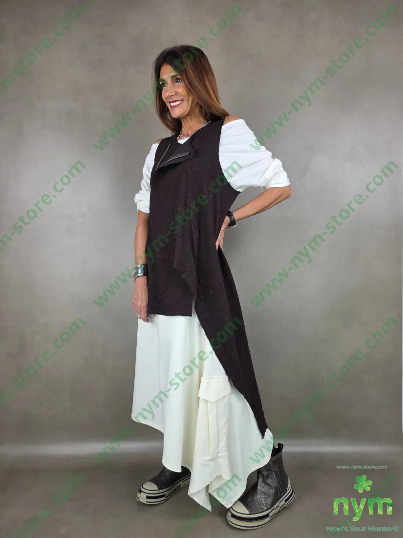 gilet lunghissimo lavorazione tre D 58pl37vi3ea2acr CAPOSPALLA