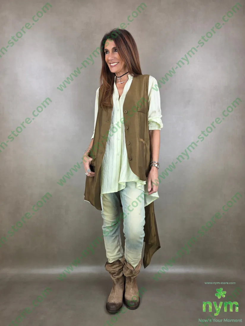 gilet lungo coda trasparente t185ly15plt2100co CAPOSPALLA