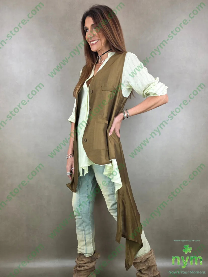 gilet lungo coda trasparente t185ly15plt2100co CAPOSPALLA