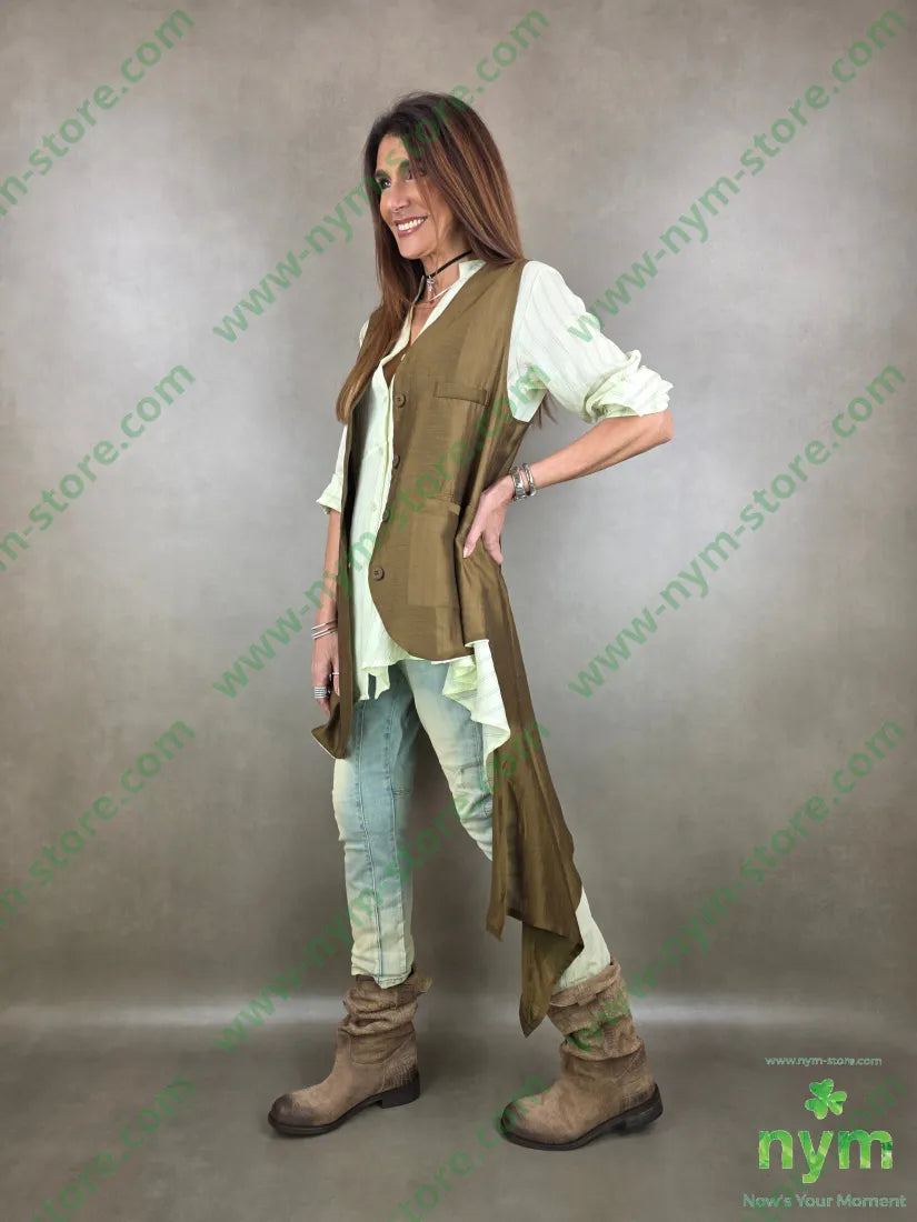 gilet lungo coda trasparente t185ly15plt2100co CAPOSPALLA