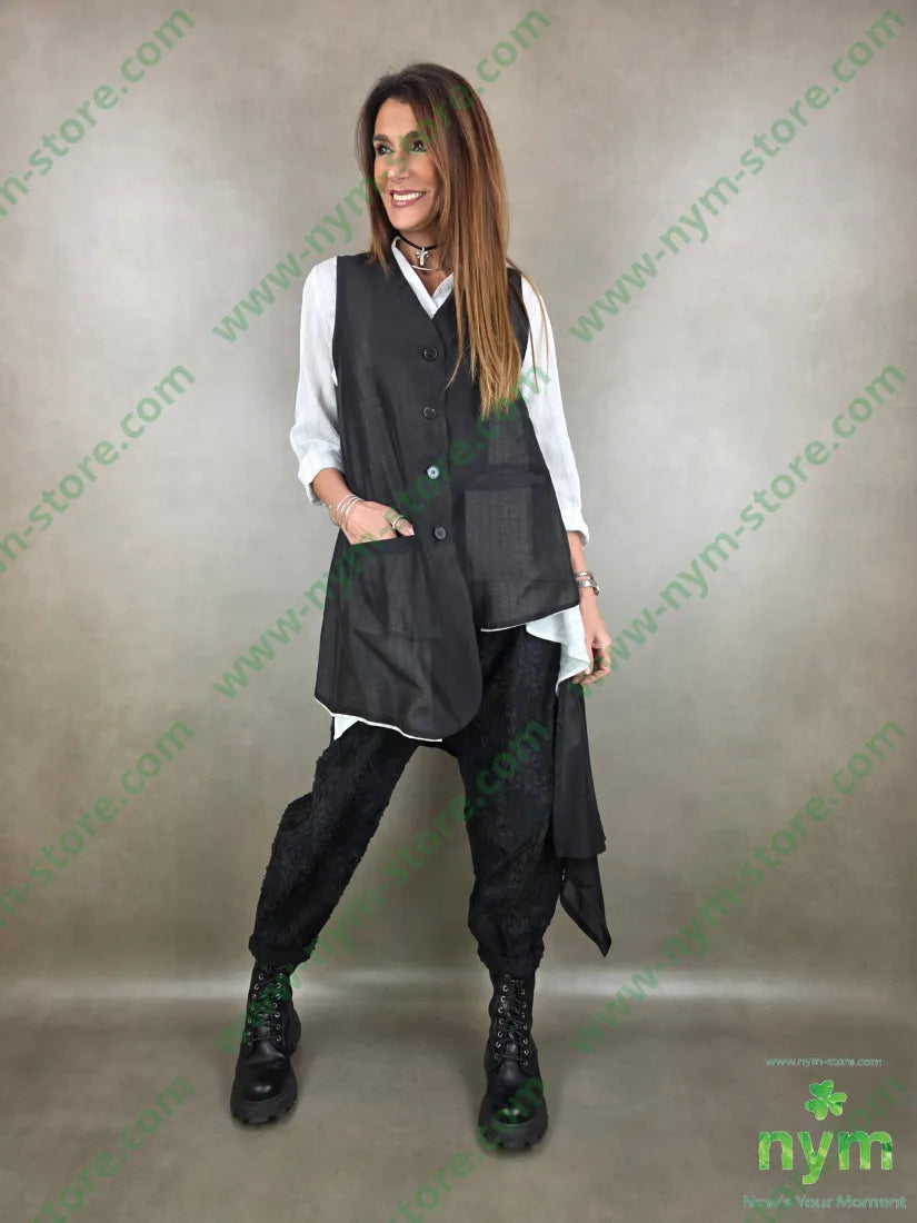 gilet lungo coda trasparente t185ly15plt2100co CAPOSPALLA