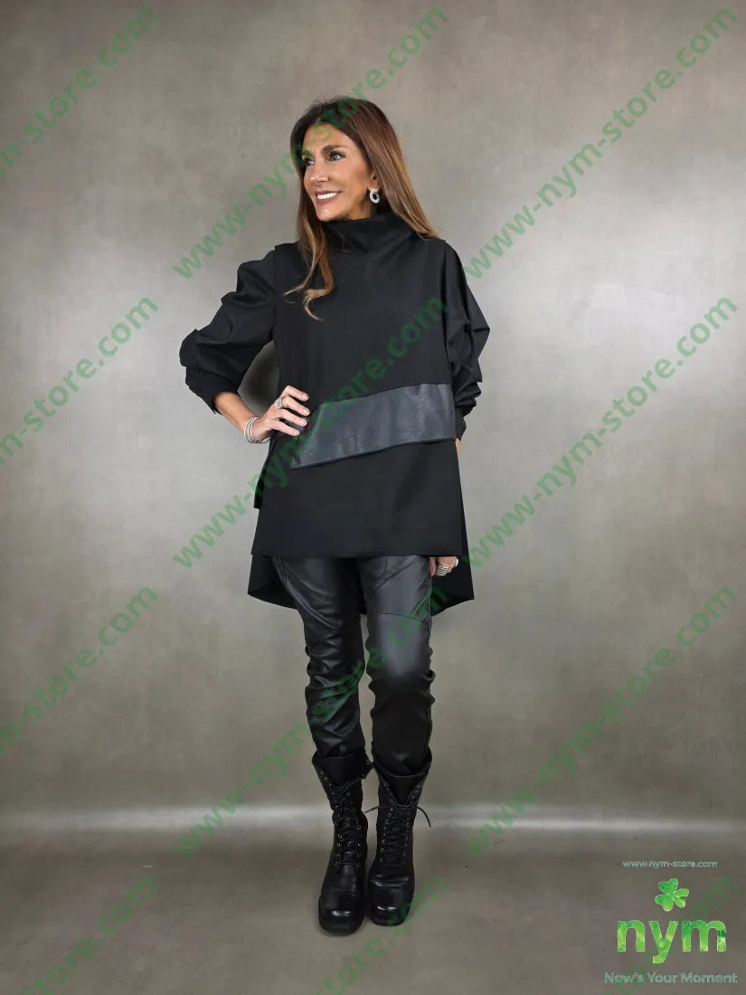 gilet panno ed ecopelle 65ny30ac5ea U / NERO / AI25 CAPOSPALLA