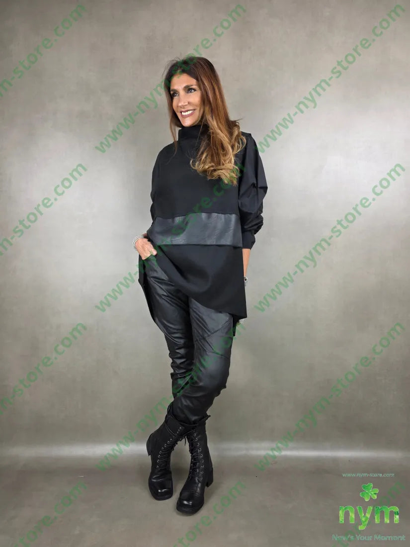 gilet panno ed ecopelle 65ny30ac5ea U / NERO / AI25 CAPOSPALLA