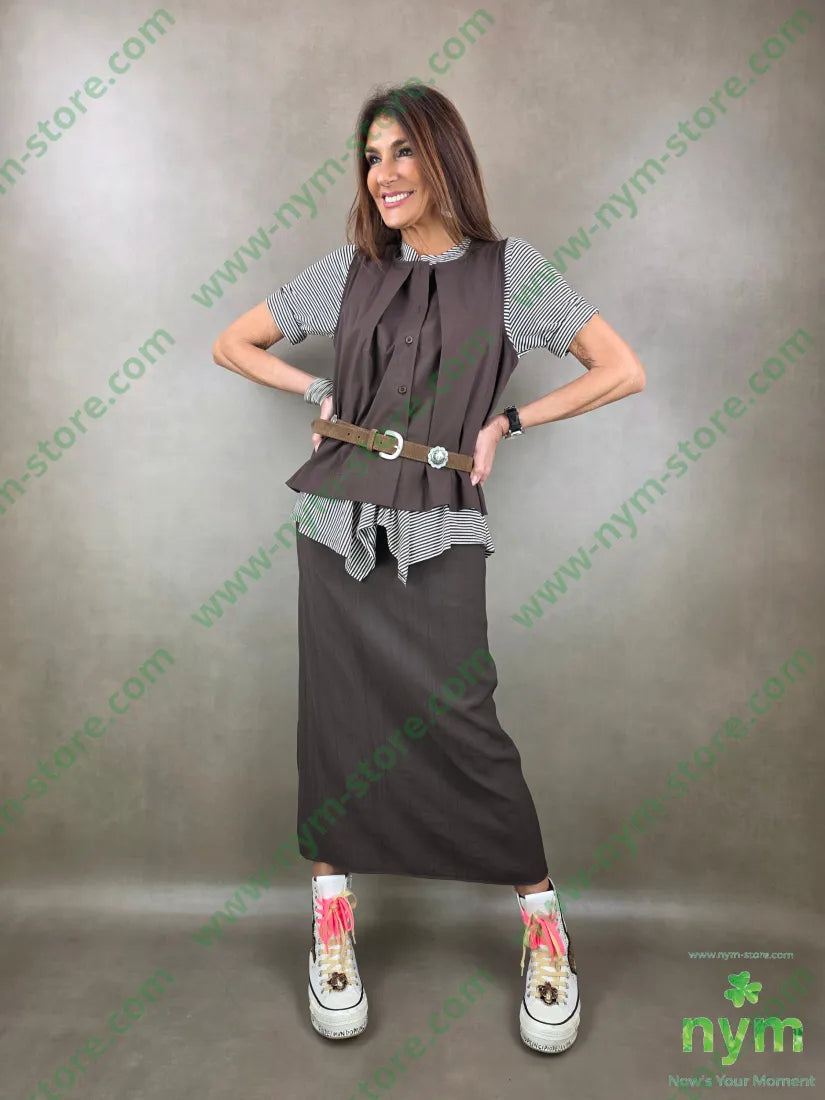 gilet popeline con sormonto 100co CAPOSPALLA