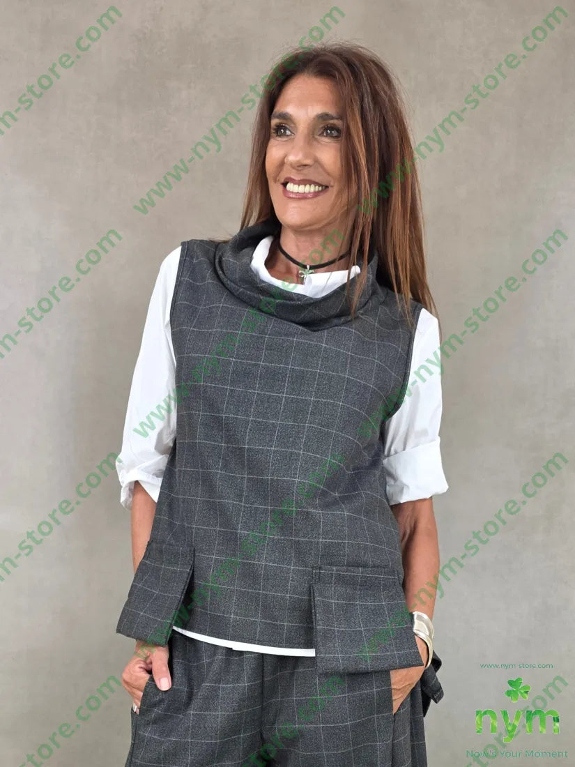 gilet quadro 63pl34vi2ea - U / ANTRACITE / AI26 - CAPOSPALLA