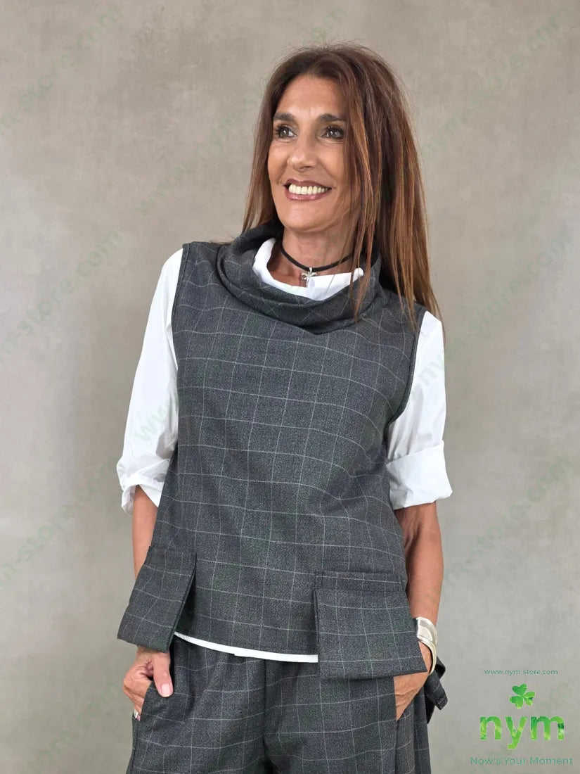 gilet quadro 63pl34vi2ea - U / ANTRACITE / AI26 - CAPOSPALLA