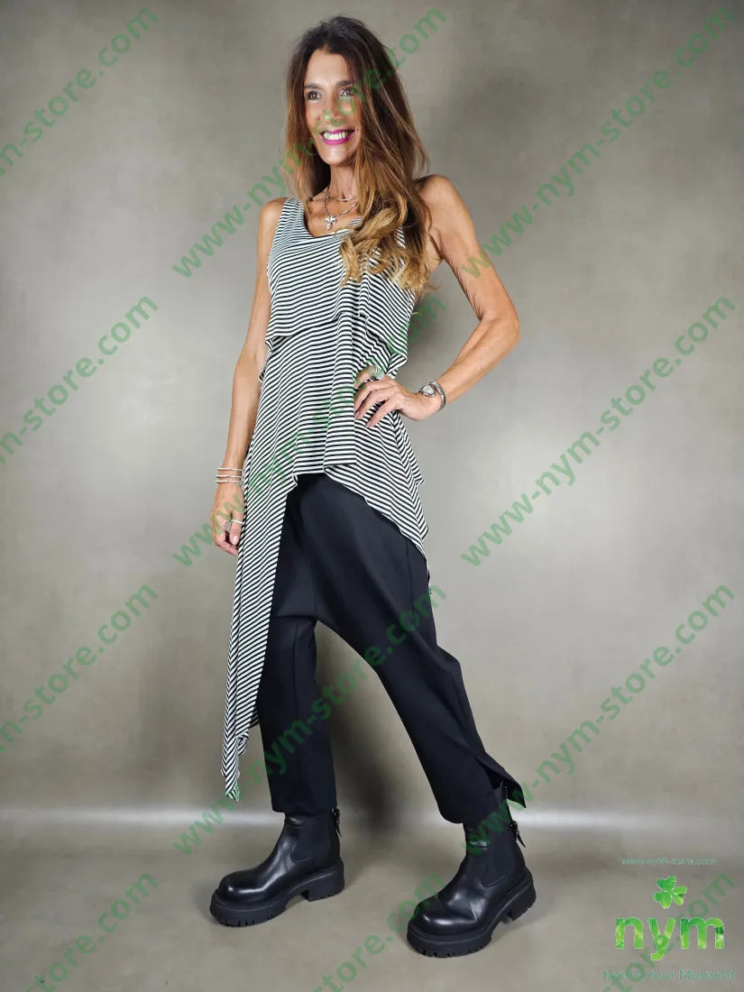 gilet riga lunghissimo lato viscosa 94vi6ea U / NERO / AI25 CAPOSPALLA