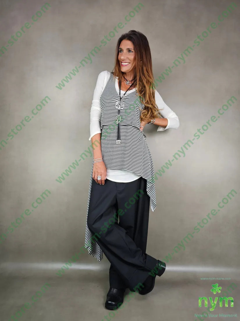 gilet riga lunghissimo lato viscosa 94vi6ea U / NERO / AI25 CAPOSPALLA