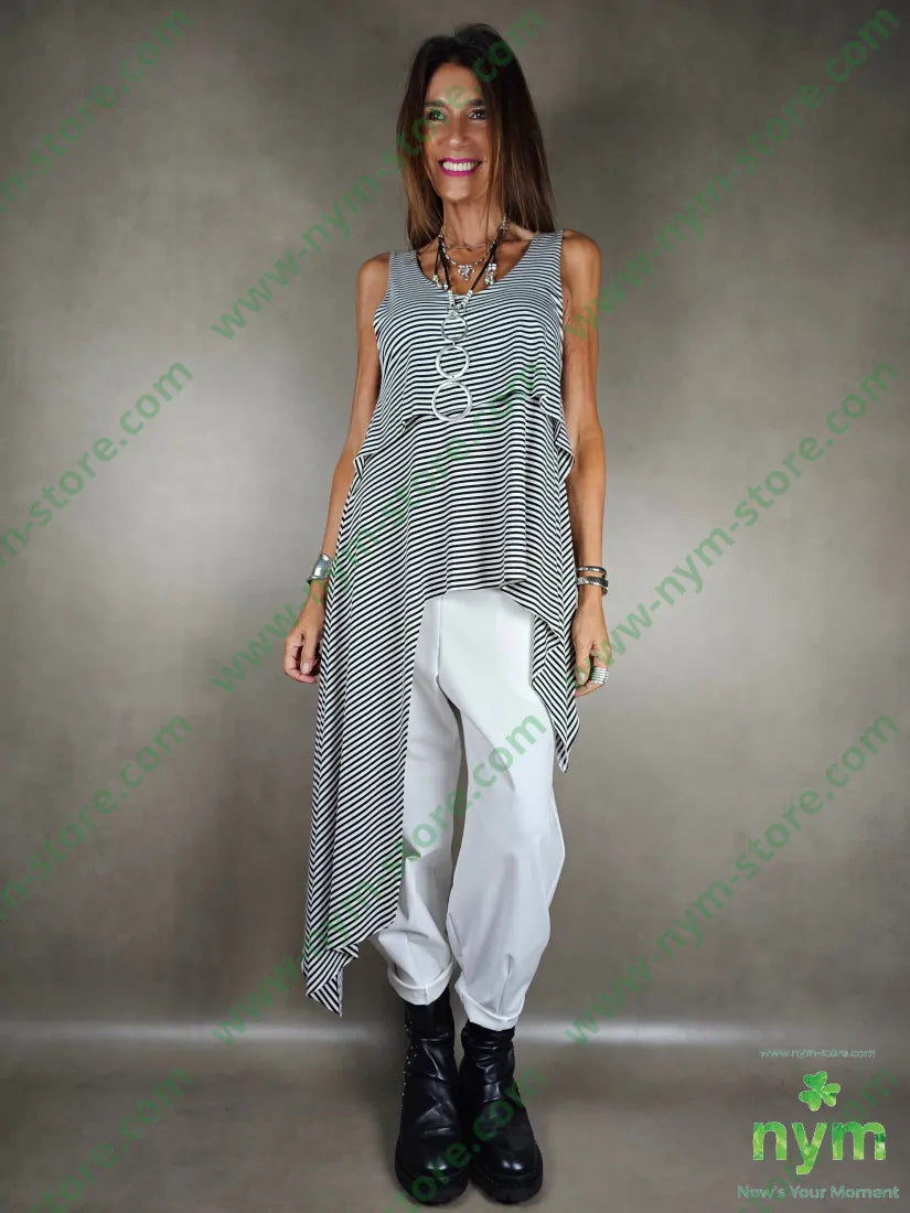 gilet riga lunghissimo lato viscosa 94vi6ea U / NERO / AI25 CAPOSPALLA