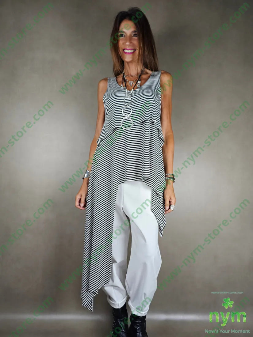 gilet riga lunghissimo lato viscosa 94vi6ea U / NERO / AI25 CAPOSPALLA