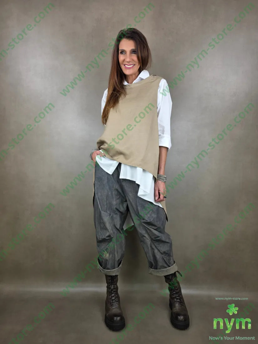 gilet scollato dietro 77vi23li U / CAMMELLO / PE26 CAPOSPALLA