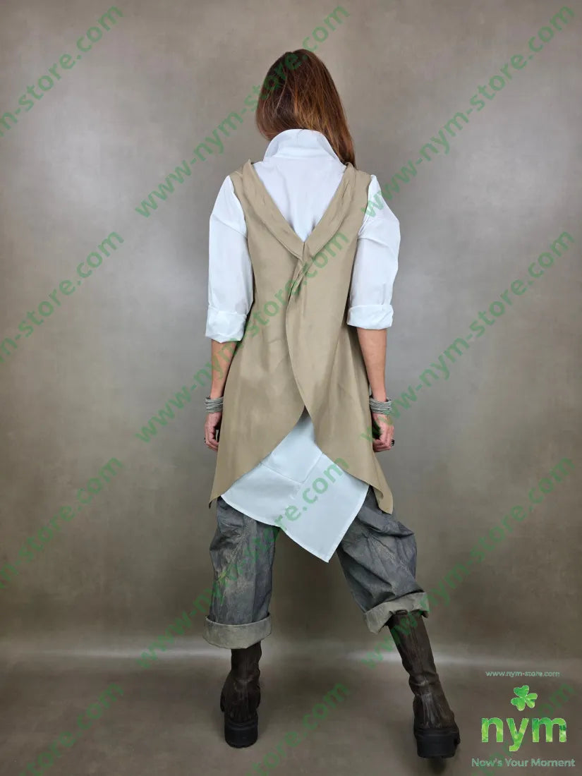 gilet scollato dietro 77vi23li U / CAMMELLO / PE26 CAPOSPALLA