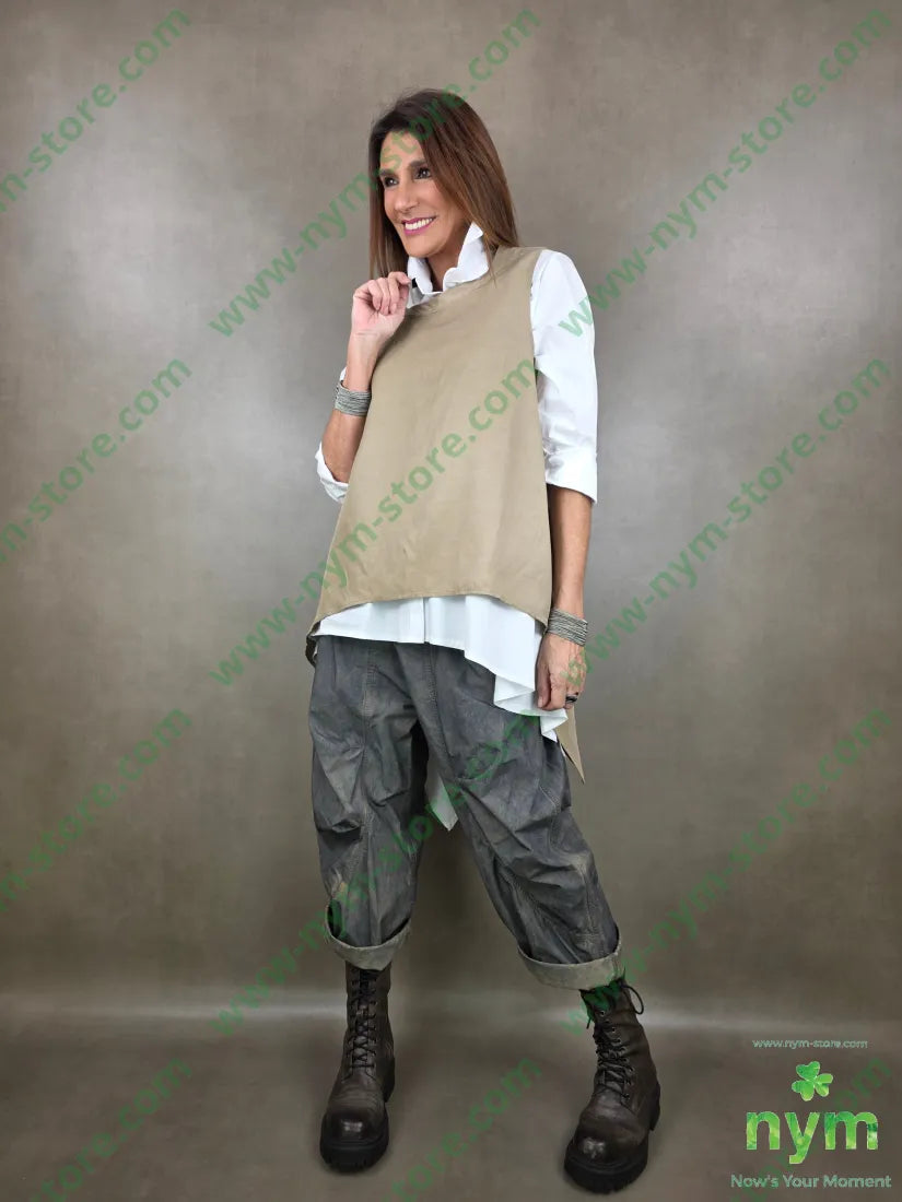 gilet scollato dietro 77vi23li U / CAMMELLO / PE26 CAPOSPALLA