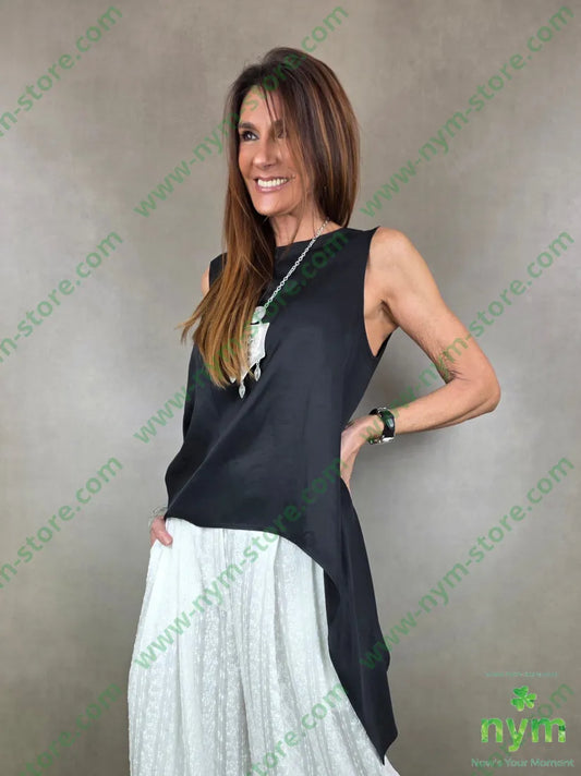 gilet scollato dietro 77vi23li U / NERO / PE26 CAPOSPALLA