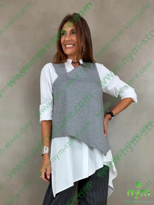gilet spalla diversa punto milano g 60vi35pa5ea - U / GRIGIO C. / AI26 - CAPOSPALLA