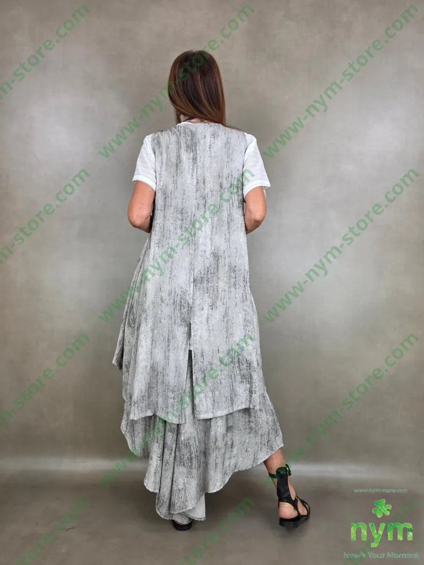 gilet stampa maltinta super over 85vi15ny - U / GRIGIO C. / PE26 - CAPOSPALLA