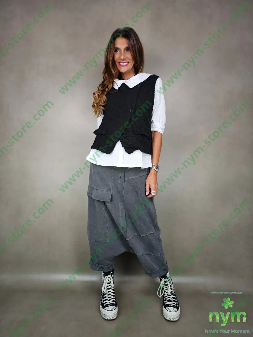 gilet tessuto a maglia 57pl41co2ea U / NERO / AI25 CAPOSPALLA