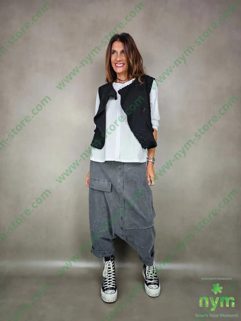 gilet tessuto a maglia 57pl41co2ea U / NERO / AI25 CAPOSPALLA