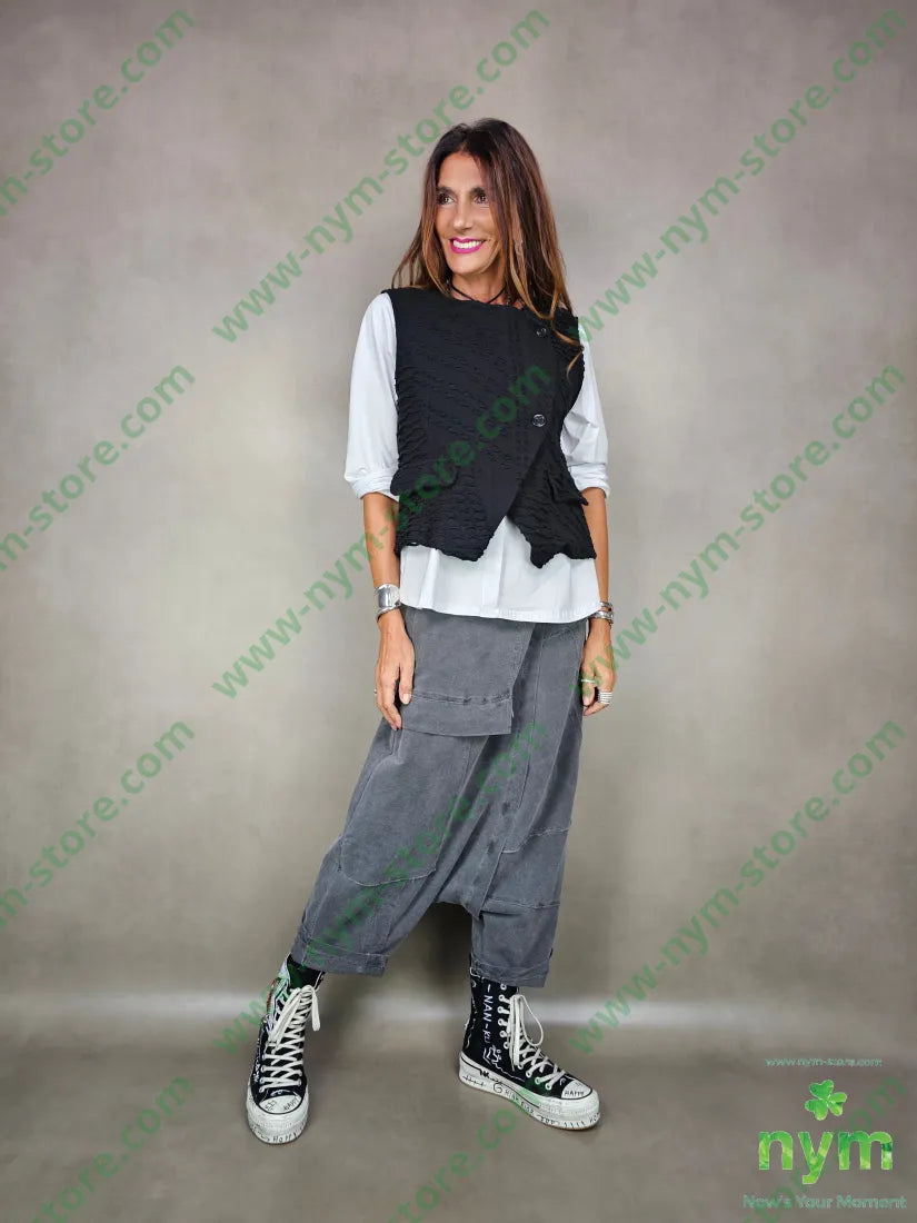 gilet tessuto a maglia 57pl41co2ea U / NERO / AI25 CAPOSPALLA