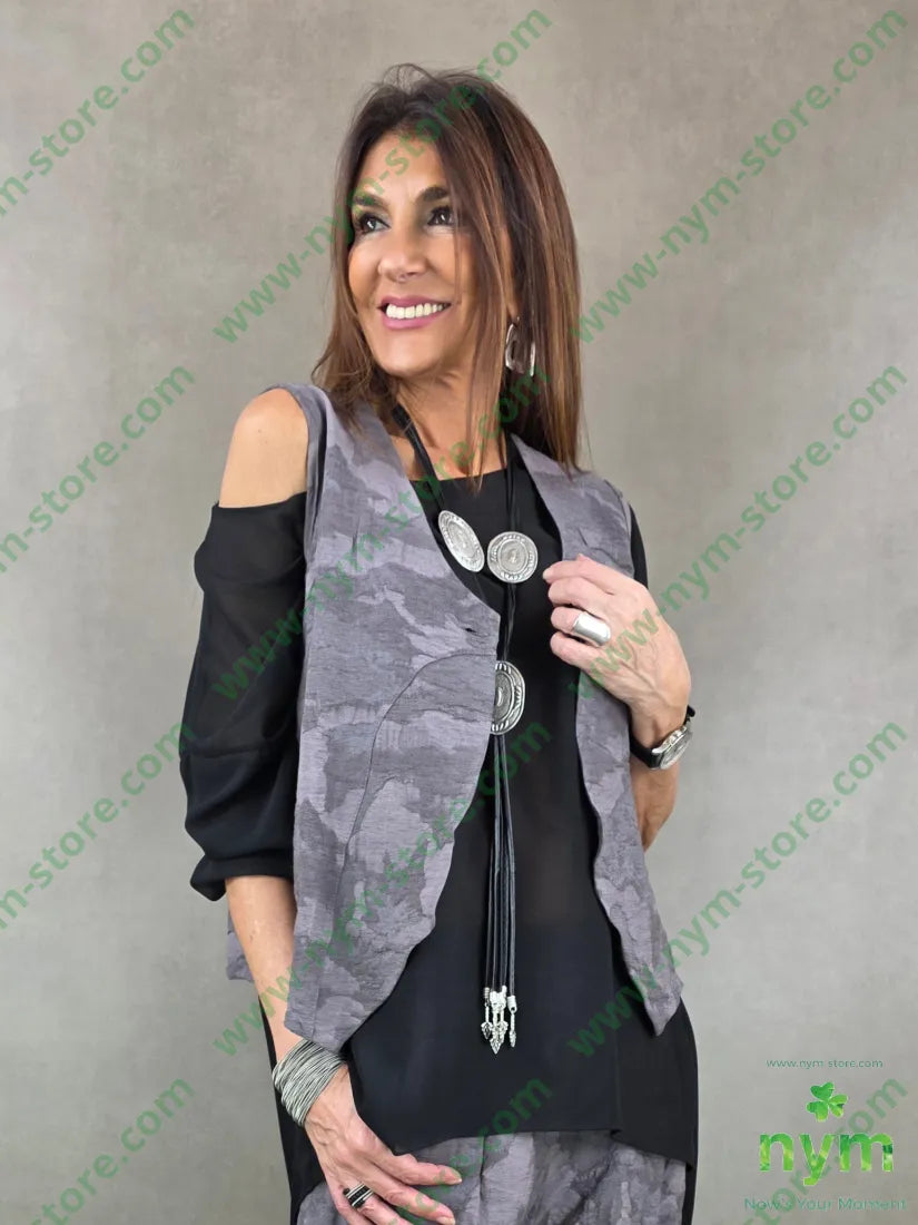 gilet tessuto cloud 70vi15li15ny U / GRIGIO CALDO / PE26 CAPOSPALLA