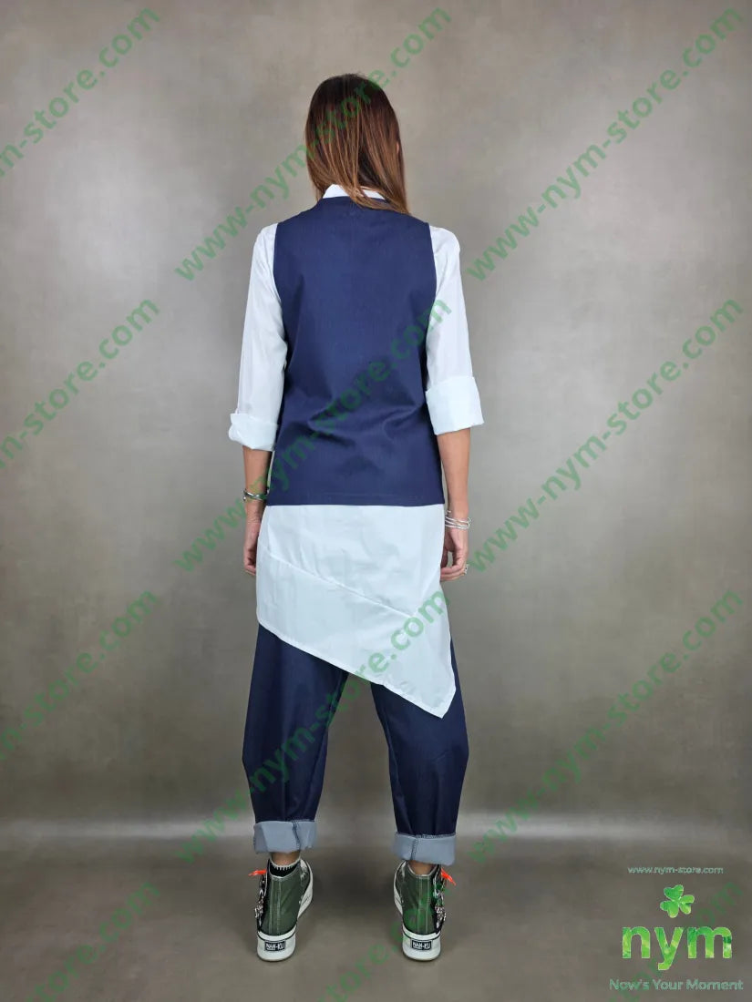 gilet tessuto denim irregolare 79vi19ny2ea U / DENIM / PE26 CAPOSPALLA