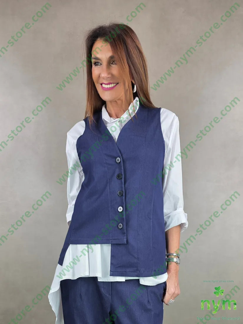 gilet tessuto denim irregolare 79vi19ny2ea U / DENIM / PE26 CAPOSPALLA