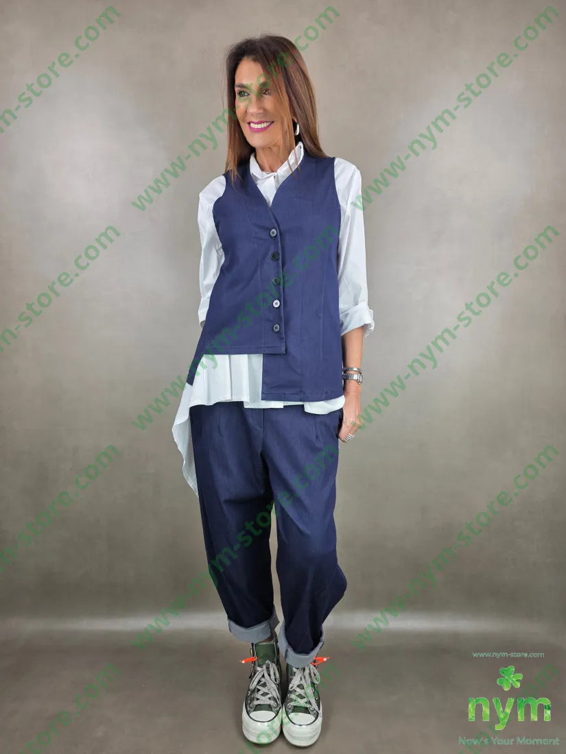 gilet tessuto denim irregolare 79vi19ny2ea U / DENIM / PE26 CAPOSPALLA