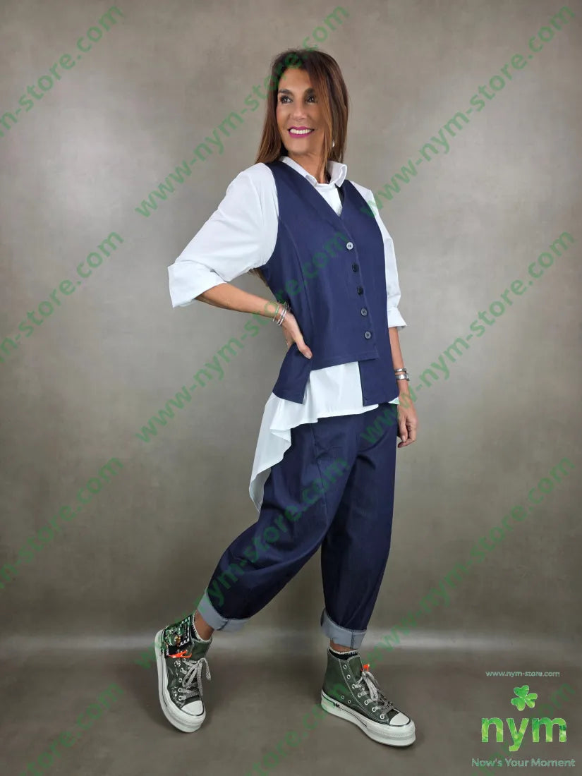 gilet tessuto denim irregolare 79vi19ny2ea U / DENIM / PE26 CAPOSPALLA