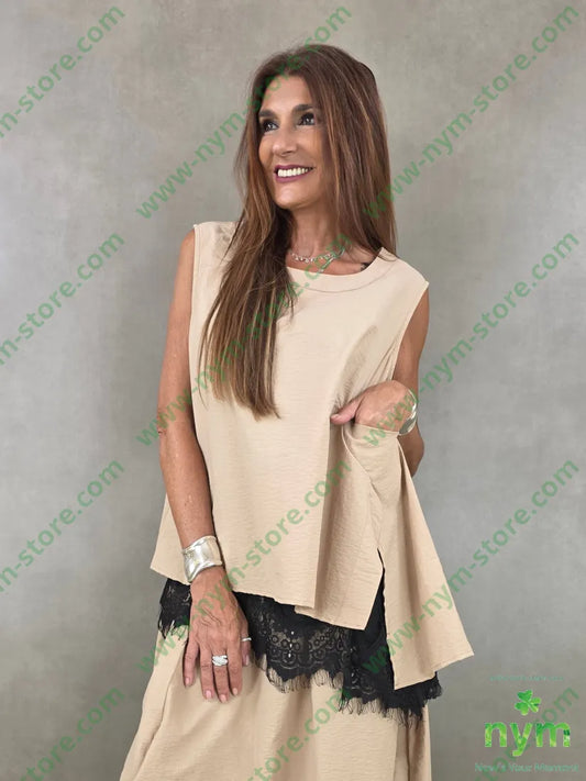gilet tessuto martellato 87co13ny - U / CAMMELLO / PE26 - CAPOSPALLA