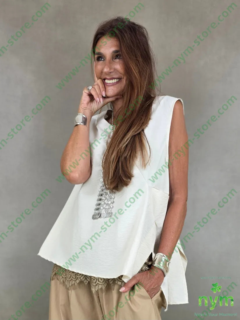 gilet tessuto martellato 87co13ny - U / SABBIA / PE26 - CAPOSPALLA