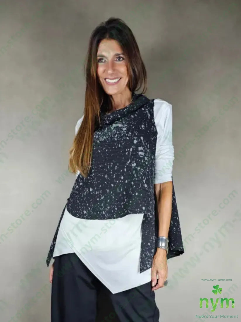 gilet tessuto motivo bucato 53pl46co1ea CAPOSPALLA