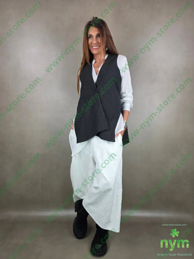 gilet trapezio interno ricamo 50pl30ny20co CAPOSPALLA