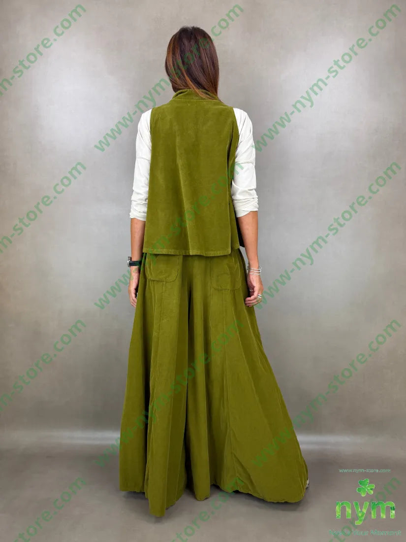gilet velluto liscio elastan 100co - U / OLIO / AI26 - CAPOSPALLA