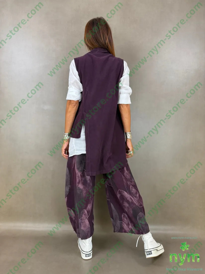 gilet velluto sei bottoni 100co - U / BORDO / AI26 - CAPOSPALLA