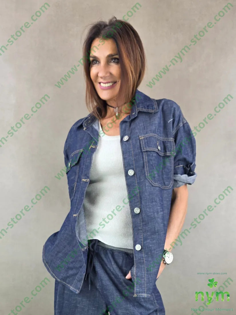 giubotto denim over 98co2ea U / DENIM / PE26 GIACCA