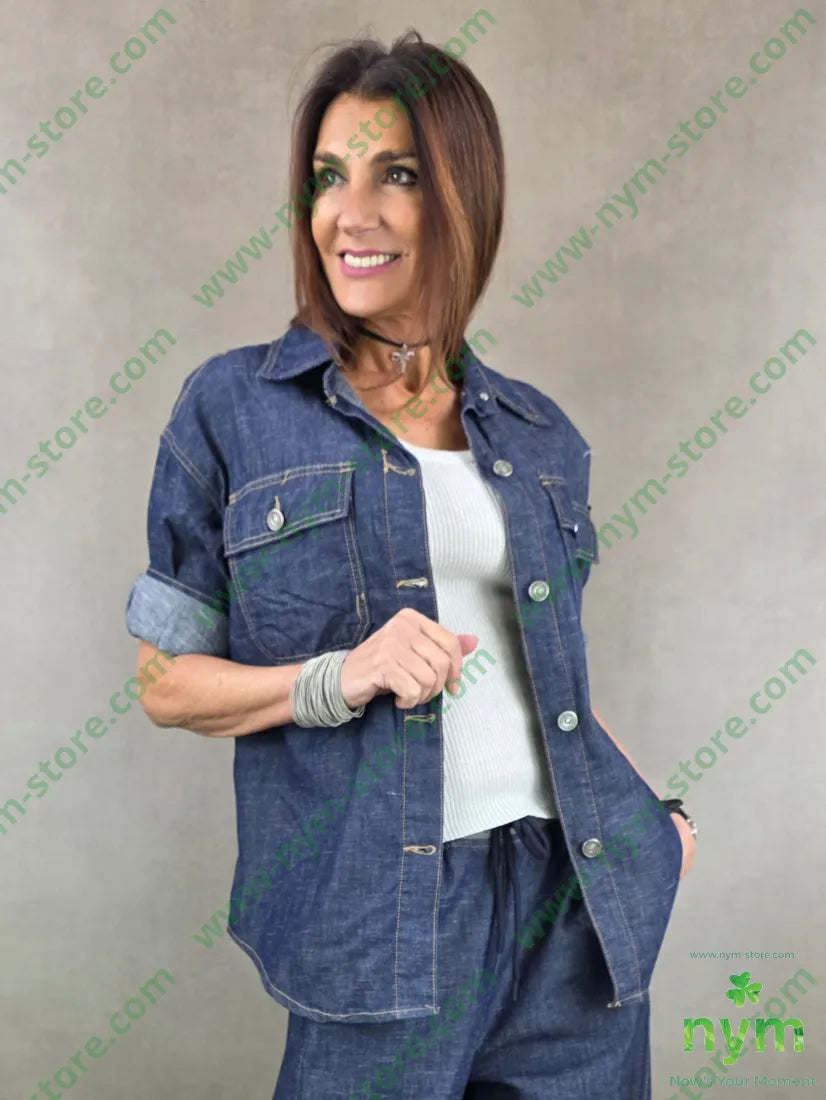 giubotto denim over 98co2ea U / DENIM / PE26 GIACCA