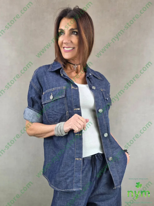 giubotto denim over 98co2ea U / DENIM / PE26 GIACCA